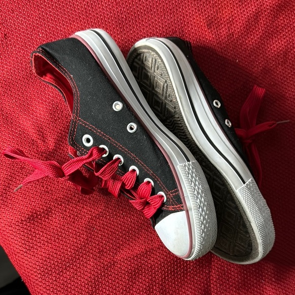 Stylish Black and Red Kids Sneakers - Picture 3 of 5